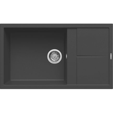 Lavello Elleci Incasso 1 vasca 86x50 Unico 410 Granitek Antracite LGU41059