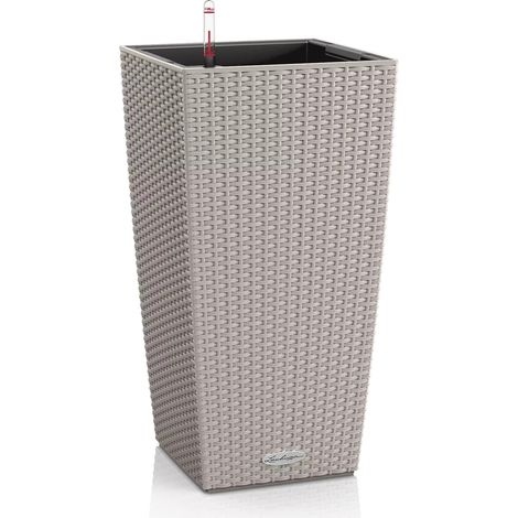 LECHUZA® Pflanzgefäße CUBICO Cottage 30 Sandbraun All-in-One (1/3)
