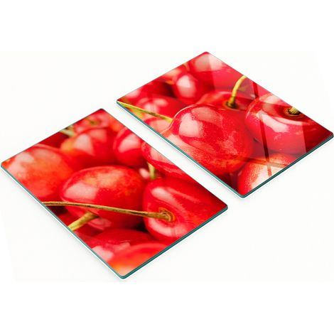 Tablas de vidrio decorativas multifuncionales para cocina, color cerezo, 2x40x52 cm. (1/5)