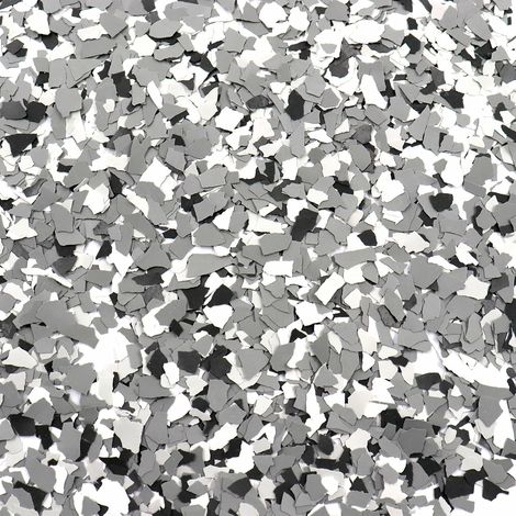 Peinture pour sol de garage avec flocons de couleur décoratifs, revêtement époxy, flocons de peinture pour murs de garage et peinture pour l'intérieur et l'extérieur de la maison (gris, gris (1/5)