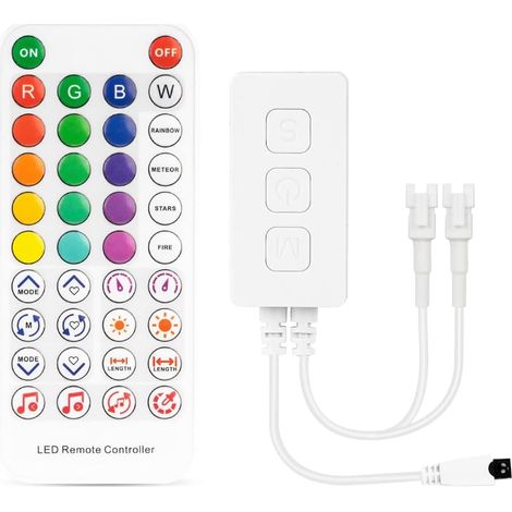 SP611E LED Bluetooth Controller FCOB COB RGB WS2811 WS2812B SM16703 UCS1903 Timer mode with dual signal output (600 pixels/port) for Pixel LED module light strips (1/5)
