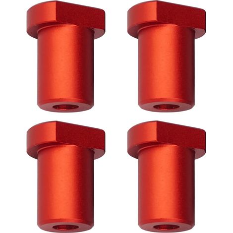 Satz mit 4 Aluminiumlegierungsklemmen für Holzbearbeitungstische, Werkbänke, Hobelmaschinen für 19mm/20mm Lochaufnahme (rot, 20mm)