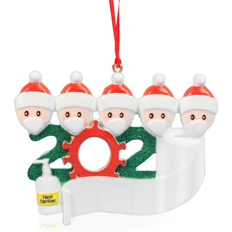 Ornement De Noël - Bonhomme De Neige En Résine Personnalisable - Pour Arbre De Noël - 5 Pièces (1/5)