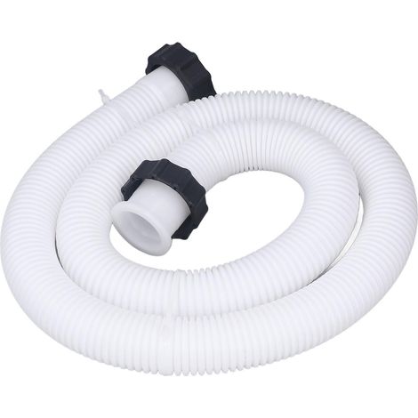 Tuyau de Piscine, Tuyau de Remplacement de Pompe de Piscine PE de 1,5 Pouces de Diamètre pour Piscines Hors Sol Blanc (1,5 m) (1/5)