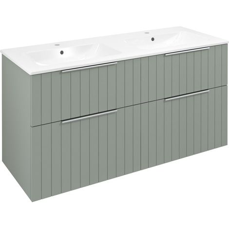 CIRASA STRIP meuble vasque 118,4x64x46cm, vert