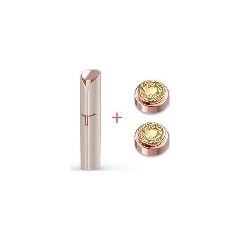 Épilateur facial pour femmes – Appareil portable et indolore, rechargeable, avec 2 têtes de rechange – Pour le visage, la lèvre supérieure et le menton (1/5)