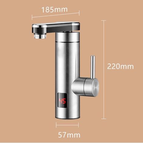 Rubinetto elettrico con scaldabagno istantaneo 220V - Rubinetto elettrico con riscaldamento LCD - Display della temperatura a 360° (1/4)