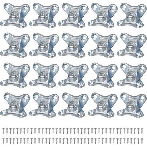 Set di 20 piccoli distanziatori angolari a farfalla rimovibili in lega di zinco. Robusto codice angolare. Facile installazione. Staffe metalliche ad angolo retto. Accessori per mobili. (1/4)