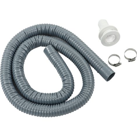 Tuyau de pompe Bulch, débit rapide, gris, flexible, étanche, résistant au vieillissement, kit d'installation marine, convient aux sorties de 1-1/2 pouce. (1/5)
