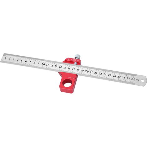 CX300-1 Anreißlineal für Holzbearbeitung, 300 mm / 11,81 Zoll, tragbares gerades Mess- und Markierungswerkzeug (1/5)