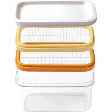 Boîte de Conservation pour Beurre et Fromage avec Couvercle et Trancheuse - Rangement Cuisine (1/4)