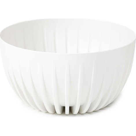 Weißer, entfärbter ECO-Recycling-Blumentopf (1/5)
