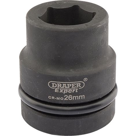 Draper Expert HI-TORQ 26mm 1" Square Drive 6-Point Impact Socket - Heavy-Duty Metric Impact Socket for Power Tools (1/5)