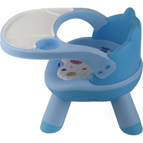Chaises de salle à manger pour enfants, coussin confortable et sonore, siège rehausseur multifonctionnel, léger et sécuritaire pour bébés et enfants (bleu). (1/4)