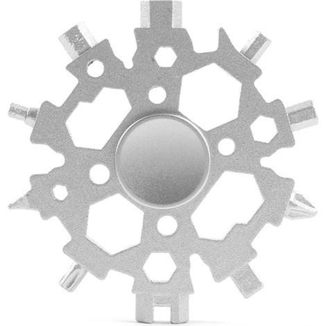 Clé flocon 18/23-en-1 inox noire, tournevis, décapsuleur (1/3)