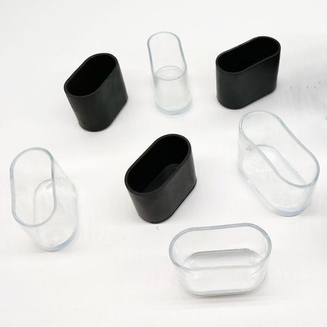 16 embouts ovales pour table et chaise, 15 30 mm, Noir (1/4)