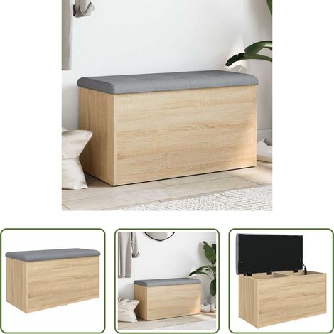 Flurbank - Aufbewahrungsbank Sonoma-Eiche 82 x 42 x 45 cm Holzwerkstoff (1/5)