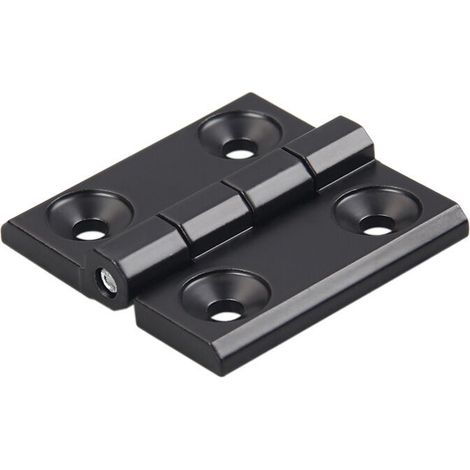 40 Stück Scharniere für Schränke, schwarze Aluminiumscharniere, Kugellagerscharniere, flache Scharnierlöcher für Klapptische, Schränke und Möbel