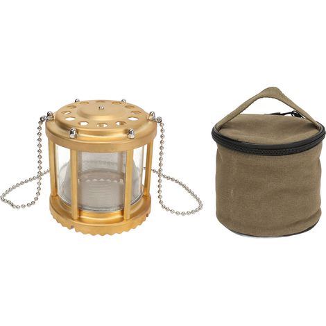 Poêle à gaz de camping portable avec poignée, chauffage de tente et accessoire pour randonnée et pêche sur glace, inclut sac de rangement. (1/5)