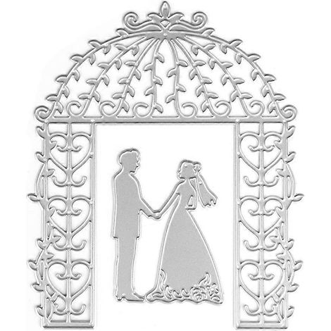 Brautpaar-Hochzeits-Stanzformen, Schablonen, DIY-Scrapbooking-Karten, Papierbasteln