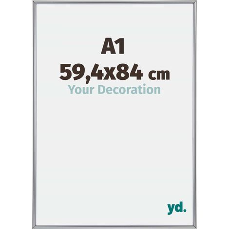 yd. - Cadre photo A1 59.4x84 - Argent Brillant - Plastique - Annecy