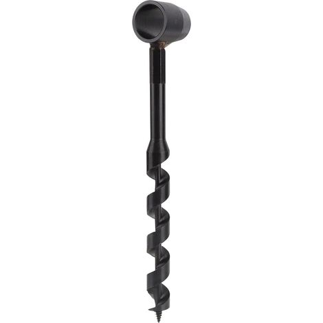 Clé à Tarière Manuelle en Acier au Carbone, 19-230mm, Noir, Outil de Survie pour Camping et Construction d'Abris Outil de survie tarière main 19-230mm, acier carbone, pour camping, bushcraft et menui (1/5)