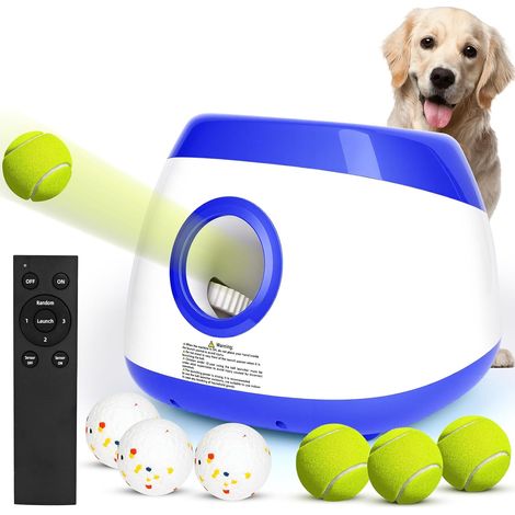 Lanceur de Balle pour Chien Automatique Jeu Intelligence Chien Balles de Tennis pour Chiens de Grand et Moyenne Taille