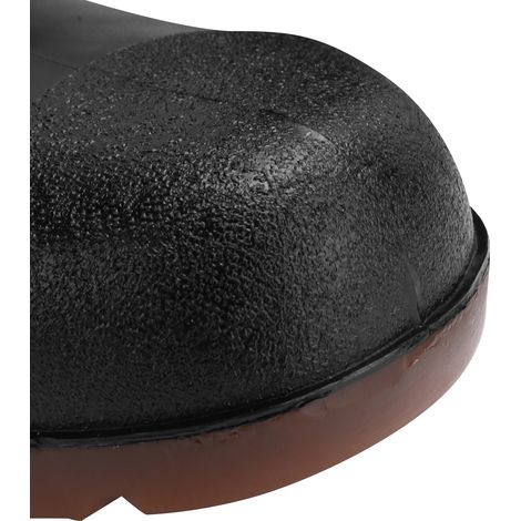 1 paire de bottes de pluie en PVC antidérapant et imperméable, chaussures de travail de sécurité, accessoire de chaussures, noir, taille 42 (1/5)