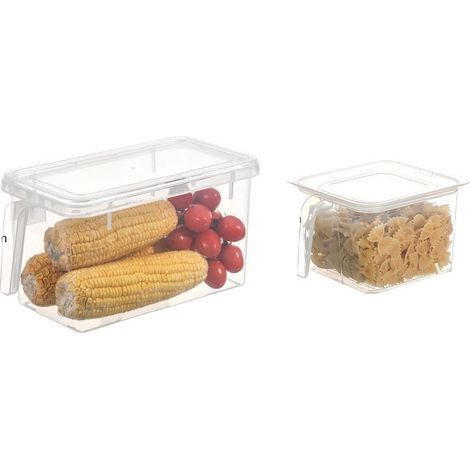 Juego de 2 organizadores para refrigerador, cajas transparentes para almacenar alimentos Tommoy01 (1/5)