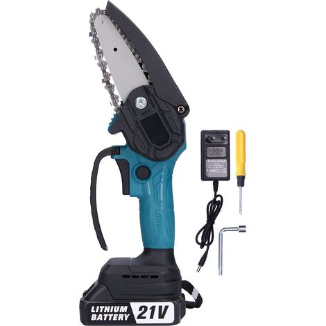 Scie électrique 4 pouces pour élagage domestique, tronçonneuse sans balais avec interface batterie MT, coupe d'arbres, 100-240V UE (1/5)