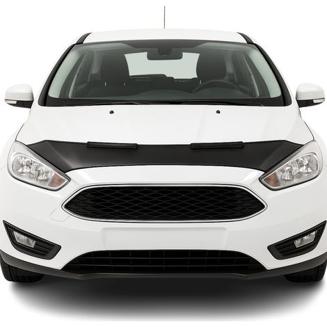Protège Capot compatible avec Ford Focus 2016 à 2018, Bra de Capot Protection, Noir (1/5)