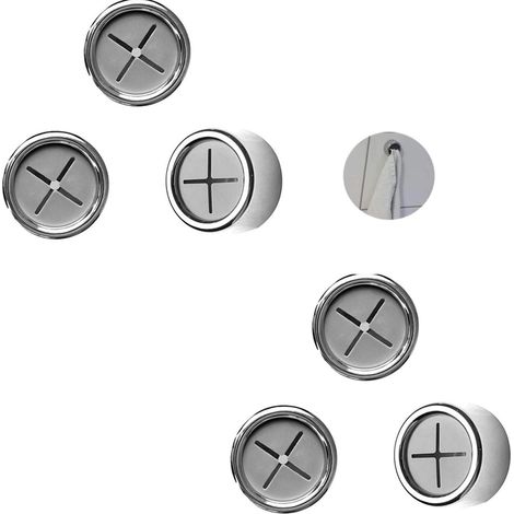 Porte-torchon Crochet de Serviette, 6 Pièces Crochet Adhésif Ronde Support Accroche torchon Sans Perçage Porte-Torchons Porte Torchons Autocollante Sans Perçage Pour Salle de Bain, Cuisine et Maison-F (1/4)