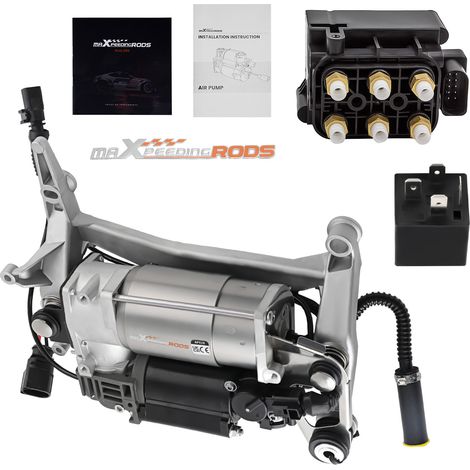 Compresor de suspensión neumática + soporte + bloque de válvulas for Audi Q7 4L (1/5)