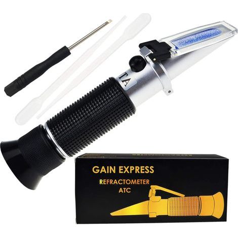Brix Refractometer, Range 0-32%, Division 0.2%, ATC, For Homebrew and Food Industry (1/5)
