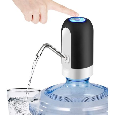 Wiederaufladbarer elektrischer Wasserspender mit Schlauch für gängige Wasserflaschen von 12,7 bis 18,7 Litern