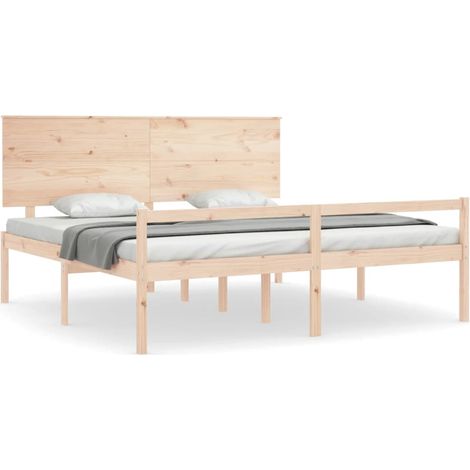 Maison Exclusive - Letto per Anziani con Testiera 200x200 cm in Legno Massello
