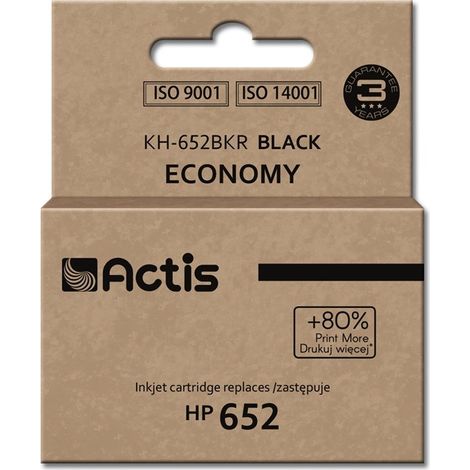 ACTIS KH-652BKR - HP 652 Tintenersatz, schwarz, 15ml