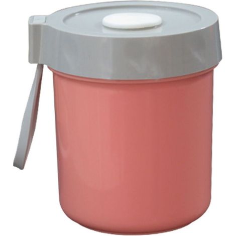 Boîte à yaourt avec couvercle, tasse à soupe en plastique, tasse à petit déjeuner portable, dortoir de cuisine(poudre élégante) (1/5)