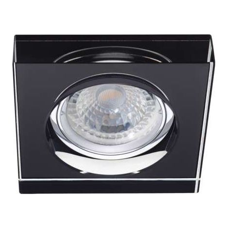 Plafonnier encastré verre noir – Accentuation – Carré 90x90mm – GX5.3