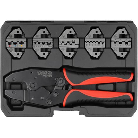 Kit de sertissage de connecteurs Yato avec 5 matrices (YT-22451)