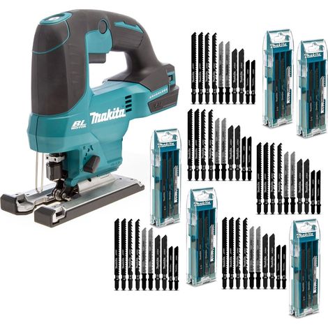Makita DJV184Z 18v LXT Brushless Top Handle Jigsaw Bare + 50 Mixed Blades + Case (1/5)