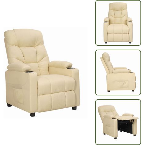 The Living Store Relaxsessel Creme Stoff - Sitzgefühl