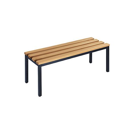 Banco para vestuarios sin respaldo listones de madera de haya