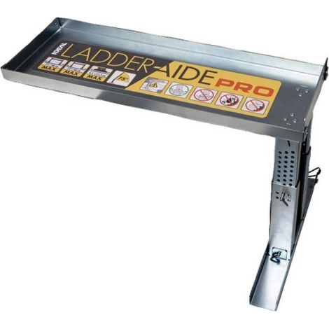 Theard – Taquet d'escalier Ladder-Aide – Accessoire pour échelle – Longueur 56 cm – Largeur 19 cm – Testé à 675 kg – Patins anti dérapants