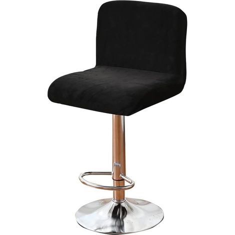 Barhockerüberzüge, Stuhlhussen, 1 Stück, dehnbare Barhockerüberzüge für das Esszimmer, Schwarz (1/5)