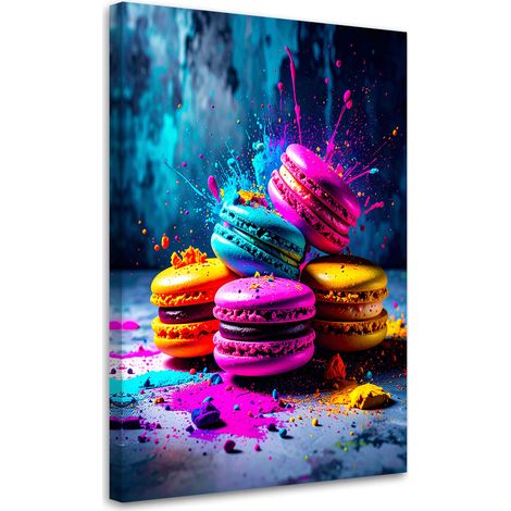 Wandbild Bunte Macarons 60x90 cm (1/5)