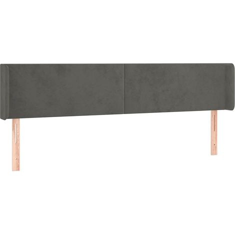 Maison Exclusive - Cabecero de terciopelo gris oscuro 183x16x78/8 (1/5)