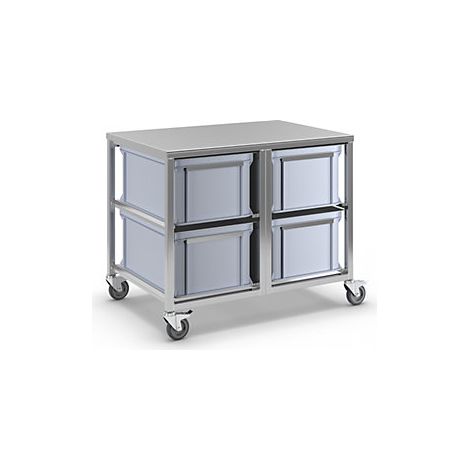 kaiserkraft  Carrello per contenitori in acciaio inox  4