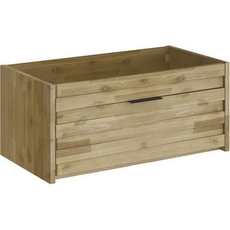 Meuble de salle de bain sous vasque en bois L80 - BENOA (1/4)