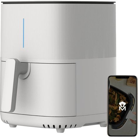 MasterPro I-Rocket 500 Friggitrice ad Aria Bianco Capacità di 5 L e 1500 W di Potenza Schermo LED Touch e Cestello Antiaderente Friggitrice ad Aria Temperatura Regolabile 80-200ºC (1/5)